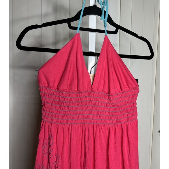 Rocawear Babydoll Top Y2K Pink Smocked Open Back Size L - Picture 2 of 7